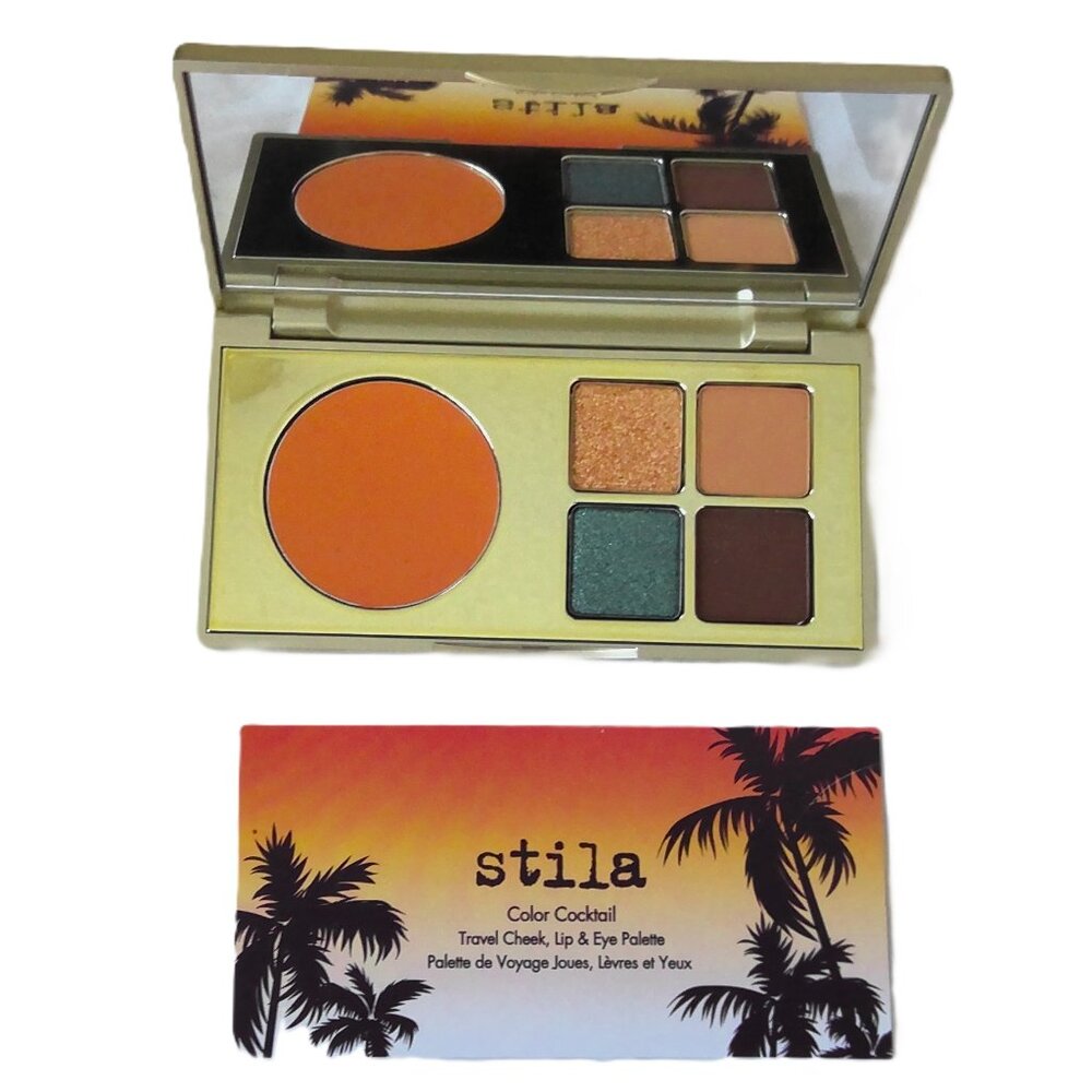 Stila Color Cocktail Travel Cheek Lip & Eye Palette Tequila Sunrise 0.18 oz NIB